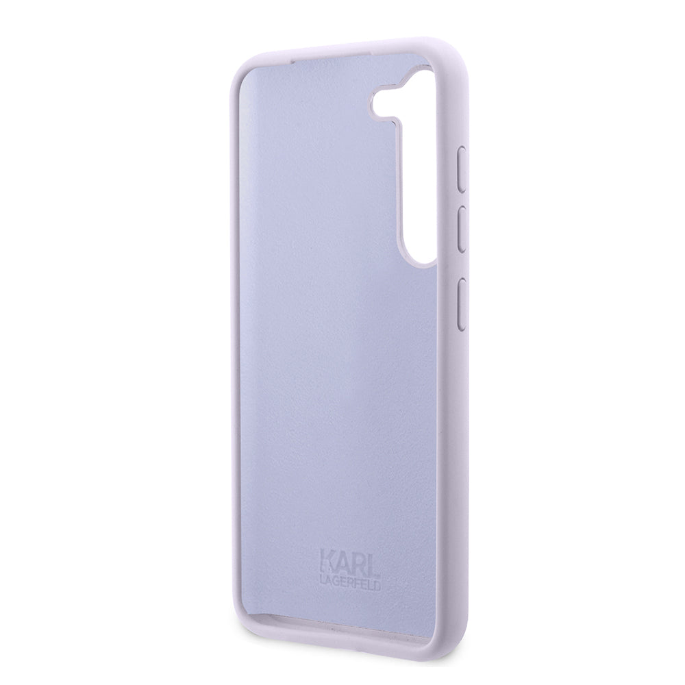 Fodral för Samsung Galaxy S23+ S916, Karl Lagerfeld, Silicone Ikonik Karl, Lila