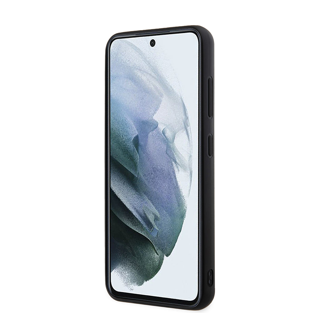 Fodral för Samsung Galaxy S23 S911, Karl Lagerfeld, 3D Rubber Glitter Logo, Svart