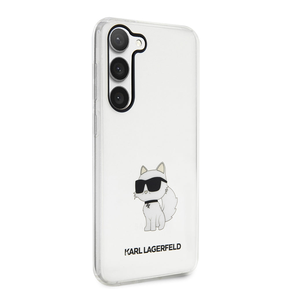 Skal för Samsung Galaxy S23 S911, Karl Lagerfeld, Ikonik Choupette, Transparent