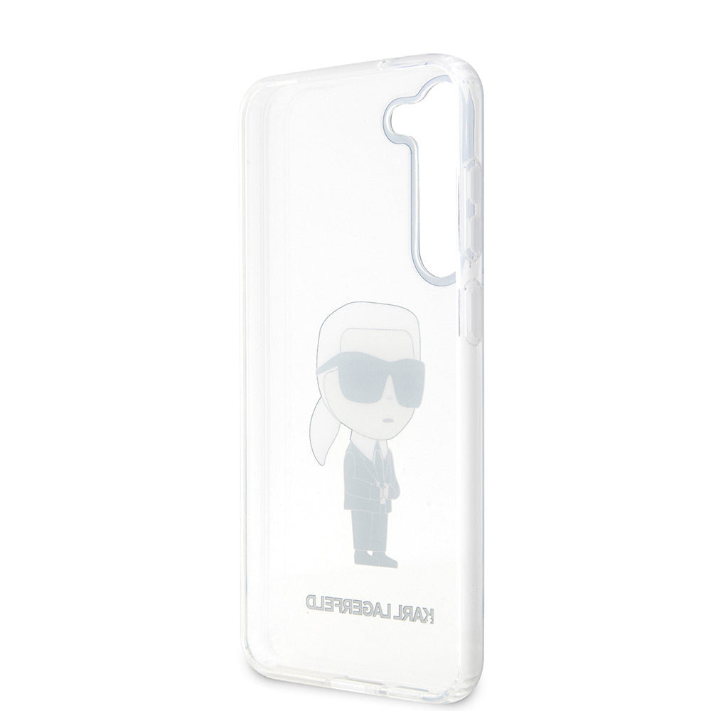 Skal för Samsung Galaxy S23 S911, Karl Lagerfeld, Ikonik Karl, Transparent