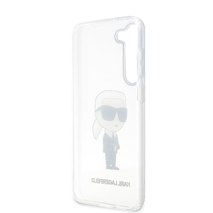 Skal för Samsung Galaxy S23 S911, Karl Lagerfeld, Ikonik Karl, Transparent