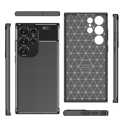 Fodral för Samsung Galaxy S23 Ultra S918, Techsuit, CarbonFiber, Svart