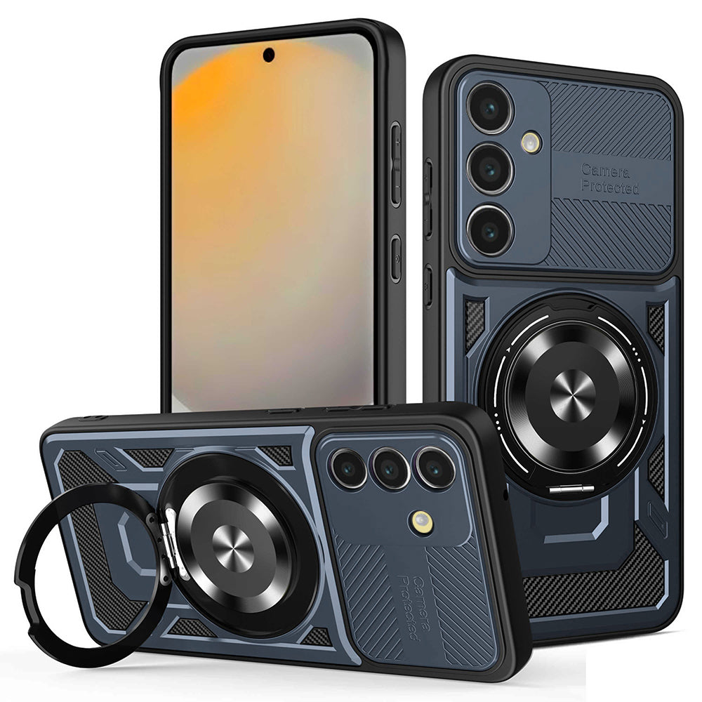 Fodral för Samsung Galaxy S24 FE S721, Techsuit, RuggedCam, Blå