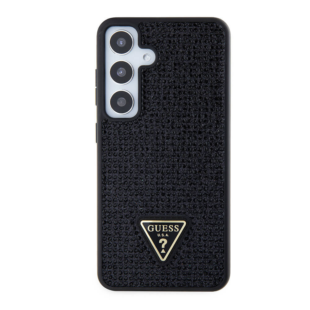 Fodral för Samsung Galaxy S24+ S926, Guess, Rhinestone Triangle Logo, Svart