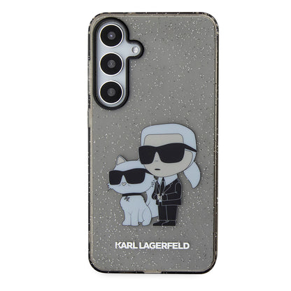 Fodral för Samsung Galaxy S24+ S926, Karl Lagerfeld, Glitter Karl & Choupette, Blå
