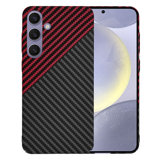 Fodral för Samsung Galaxy S24+ S926, Techsuit, Carbonite FiberShell, Svart Röd