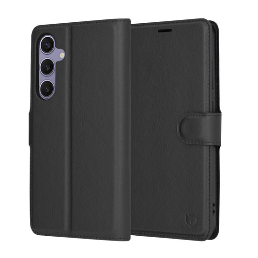 Fodral för Samsung Galaxy S24+ S926, Techsuit, Leather Folio, Svart