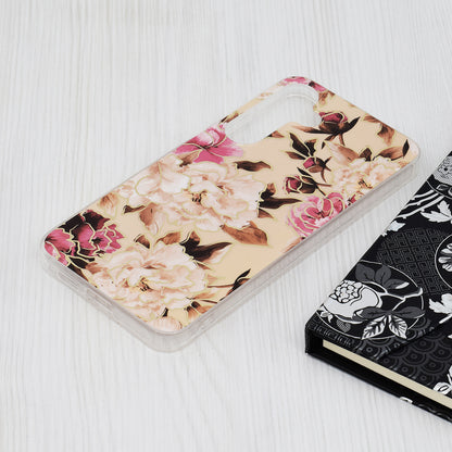 Fodral för Samsung Galaxy S24+ S926, Techsuit, Marble, Beige