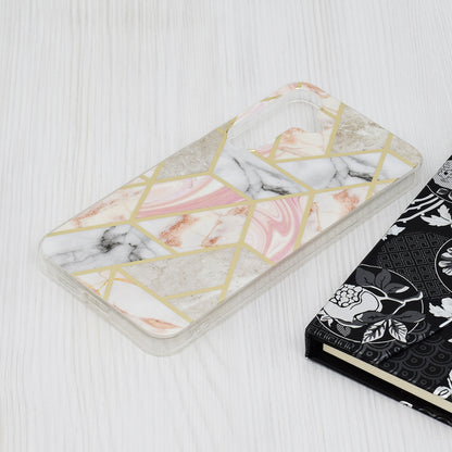Fodral för Samsung Galaxy S24+ S926, Techsuit, Marble, Rosa