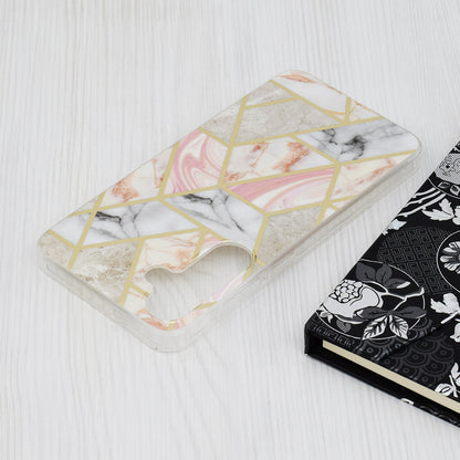 Fodral för Samsung Galaxy S24+ S926, Techsuit, Marble, Rosa