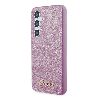 Case for Samsung Galaxy S24 S921, Guess, Glitter Script, Purple