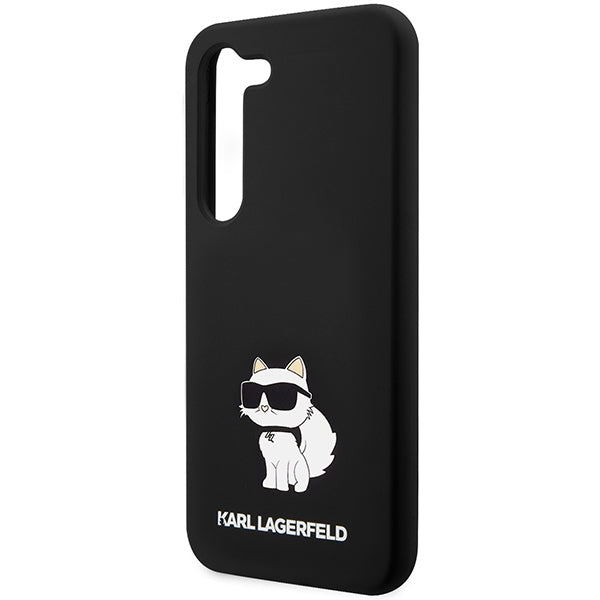 Fodral för Samsung Galaxy S24 S921, Karl Lagerfeld, Silicone Choupette NFT, Svart