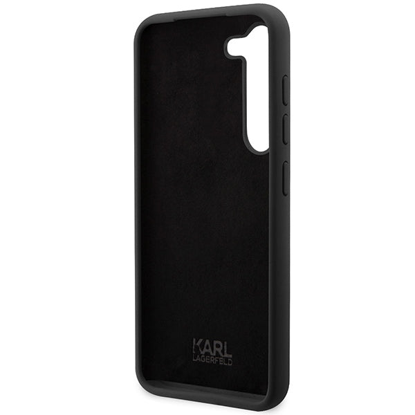 Fodral för Samsung Galaxy S24 S921, Karl Lagerfeld, Silicone Choupette NFT, Svart