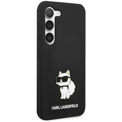 Fodral för Samsung Galaxy S24 S921, Karl Lagerfeld, Silicone Choupette NFT, Svart