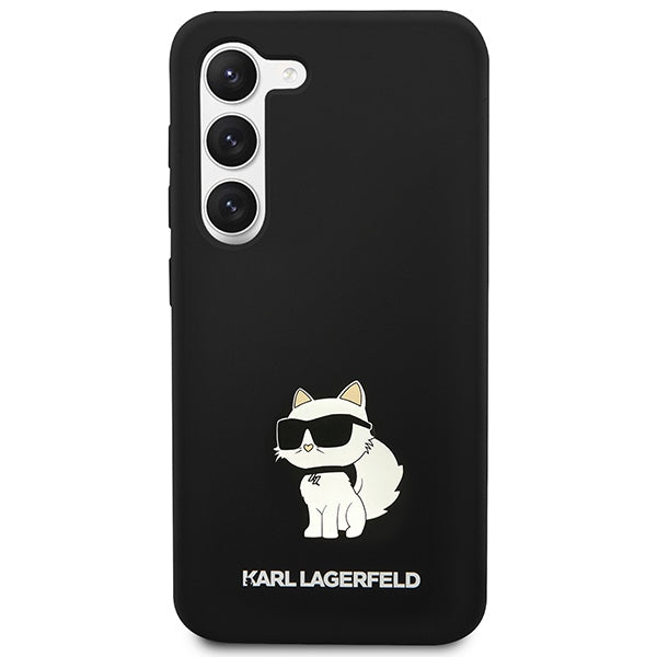 Fodral för Samsung Galaxy S24 S921, Karl Lagerfeld, Silicone Choupette NFT, Svart