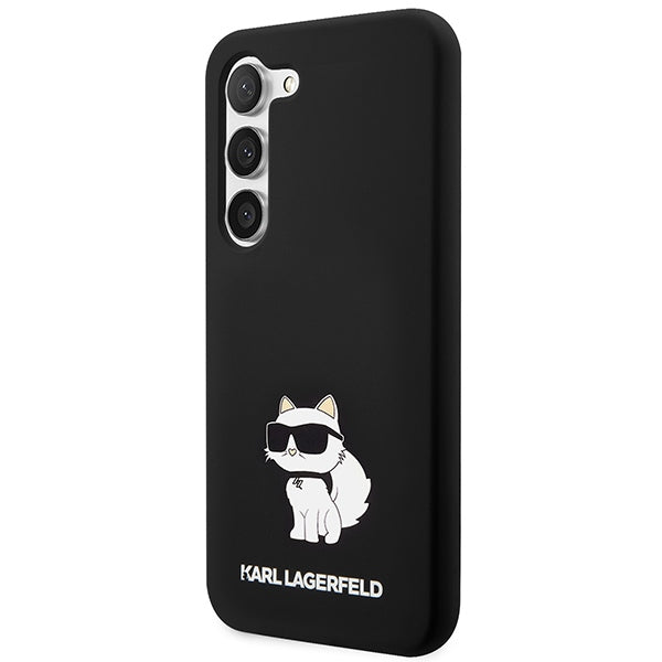 Fodral för Samsung Galaxy S24 S921, Karl Lagerfeld, Silicone Choupette NFT, Svart