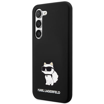 Fodral för Samsung Galaxy S24 S921, Karl Lagerfeld, Silicone Choupette NFT, Svart