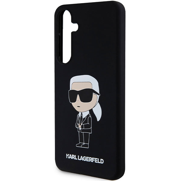 Case for Samsung Galaxy S24 S921, Karl Lagerfeld, Ikonik NFT Silicone, Black