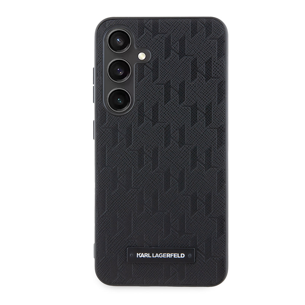 Fodral för Samsung Galaxy S24 S921, Karl Lagerfeld, Saffiano Mono Metal Logo, Svart