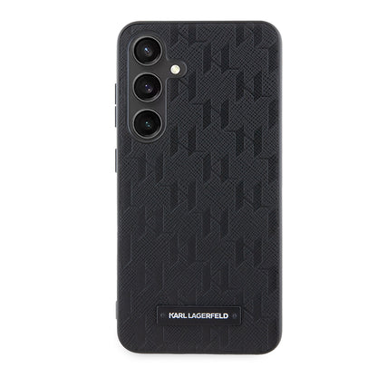 Fodral för Samsung Galaxy S24 S921, Karl Lagerfeld, Saffiano Mono Metal Logo, Svart