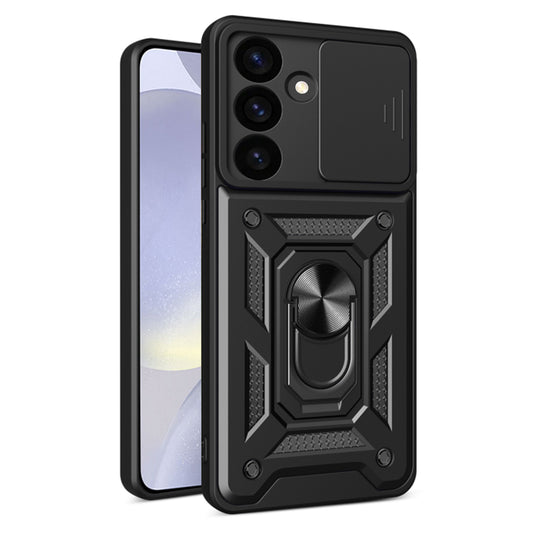 Fodral för Samsung Galaxy S24 S921, Techsuit, CamShield, Svart