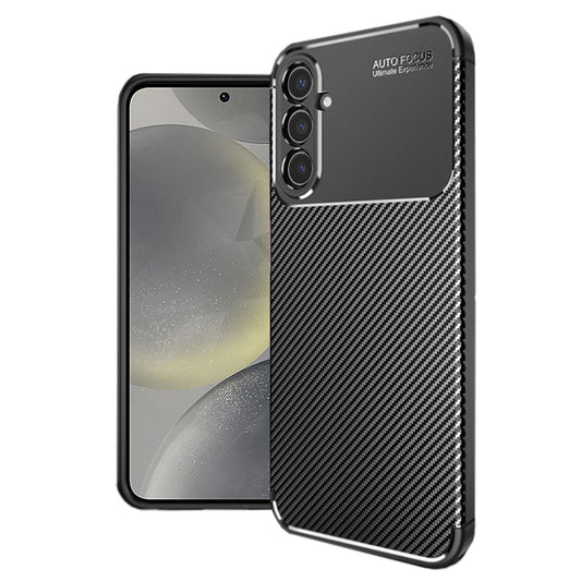 Fodral för Samsung Galaxy S24 S921, Techsuit, CarbonFiber, Svart
