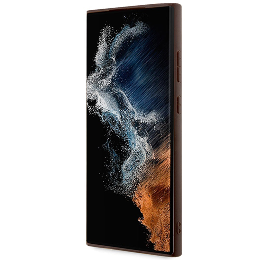 Fodral för Samsung Galaxy S24 Ultra S928, Guess, 4G Big Logo, Brun