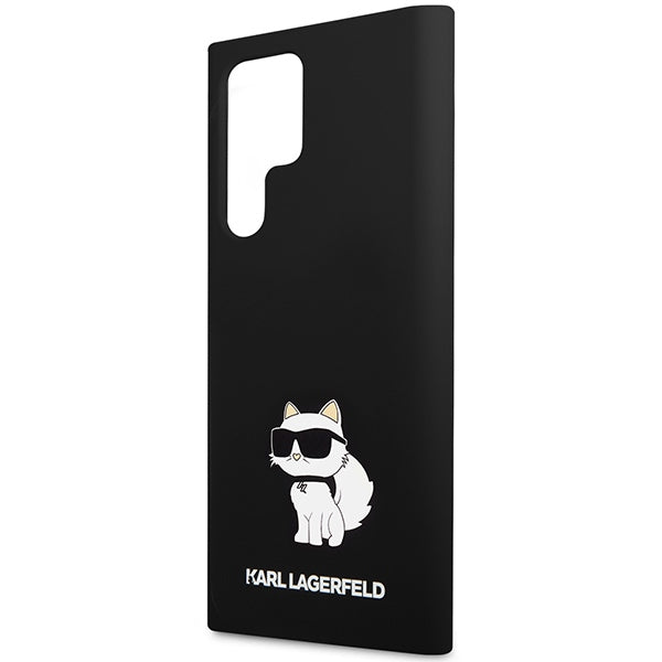 Skyddsfodral för Samsung Galaxy S24 Ultra S928, Karl Lagerfeld, Silicone Choupette NFT, Svart