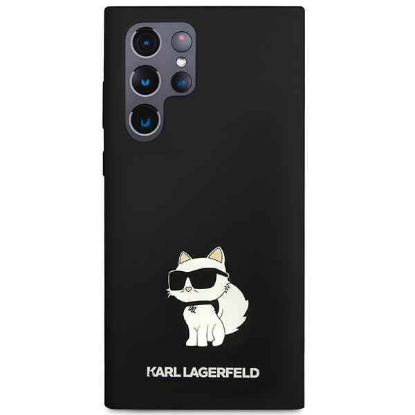 Skyddsfodral för Samsung Galaxy S24 Ultra S928, Karl Lagerfeld, Silicone Choupette NFT, Svart