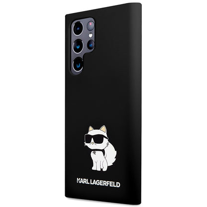 Skyddsfodral för Samsung Galaxy S24 Ultra S928, Karl Lagerfeld, Silicone Choupette NFT, Svart