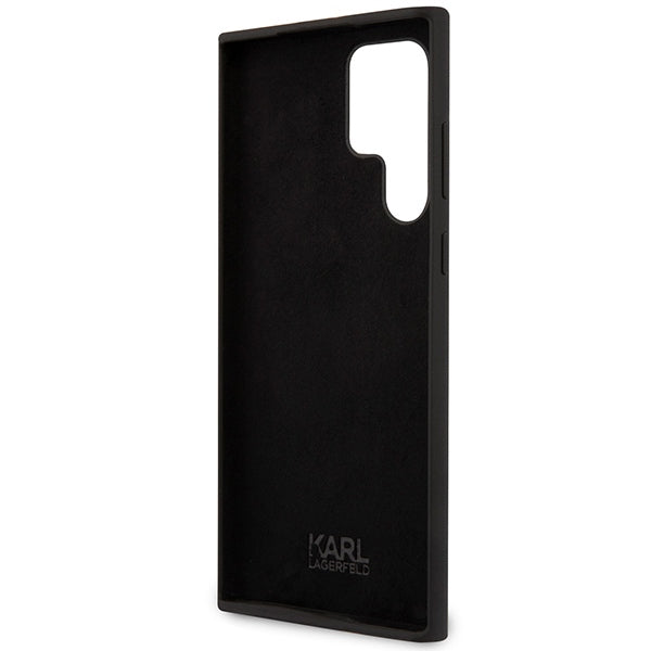 Skyddsfodral för Samsung Galaxy S24 Ultra S928, Karl Lagerfeld, Silicone Choupette NFT, Svart