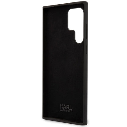 Skyddsfodral för Samsung Galaxy S24 Ultra S928, Karl Lagerfeld, Silicone Choupette NFT, Svart