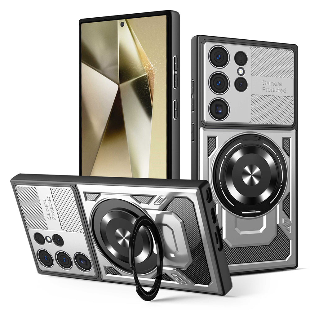 Fodral för Samsung Galaxy S24 Ultra S928, Techsuit, RuggedCam, Grå