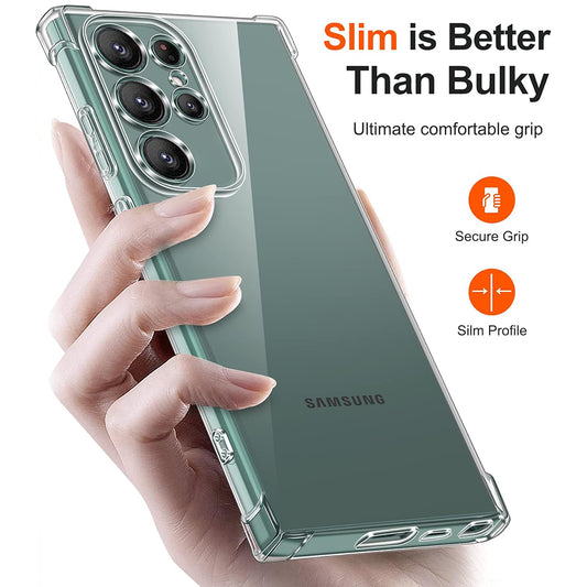 Fodral för Samsung Galaxy S24 Ultra S928, Techsuit, Stötsäker Klar, Transparent