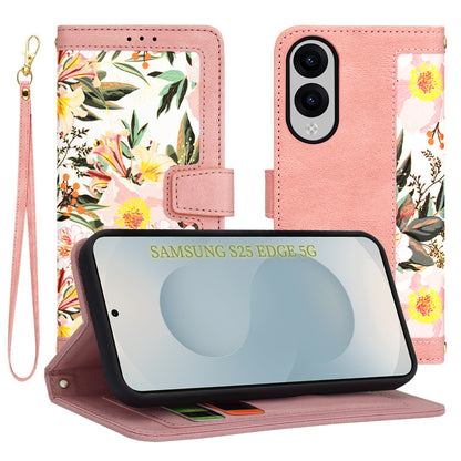Fodral för Samsung Galaxy S25 Edge S937, Techsuit, FlipCraft, Rosa