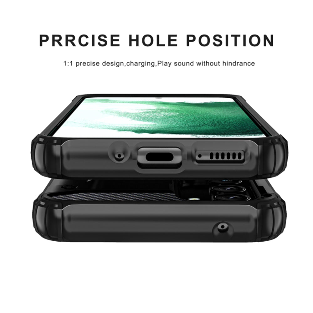 Fodral för Samsung Galaxy S25 Edge S937, Techsuit, Hybrid Armor, Svart
