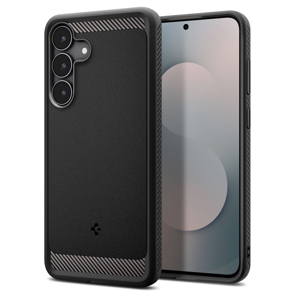 Skyddsfodral för Samsung Galaxy S25 FE, Spigen, Rugged Armor, Mattsvart ACS10025