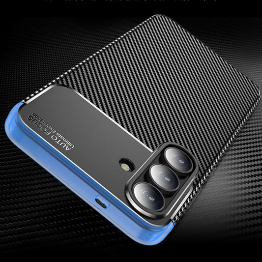 Fodral för Samsung Galaxy S25 FE, Techsuit, CarbonFiber, Svart
