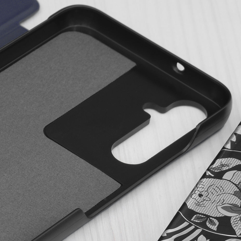 Fodral för Samsung Galaxy S25 FE, Techsuit, eFold, Blå