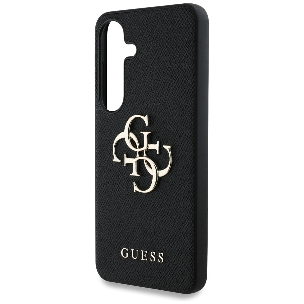 Fodral för Samsung Galaxy S25+ S936, Guess, 4G Grained Big and Classic Logo, Svart