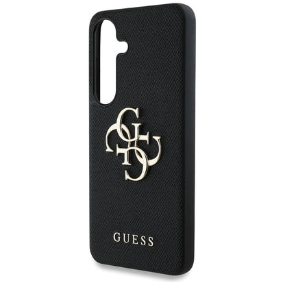 Fodral för Samsung Galaxy S25+ S936, Guess, 4G Grained Big and Classic Logo, Svart