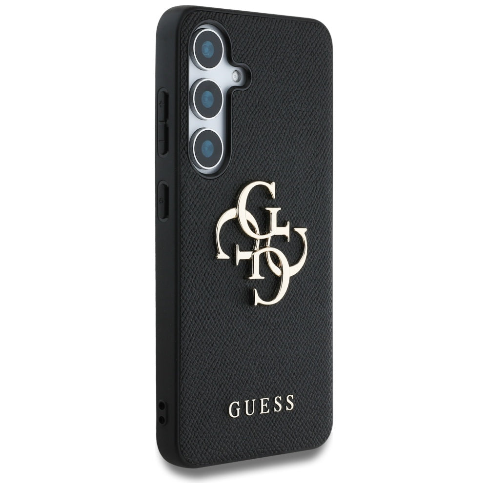 Fodral för Samsung Galaxy S25+ S936, Guess, 4G Grained Big and Classic Logo, Svart