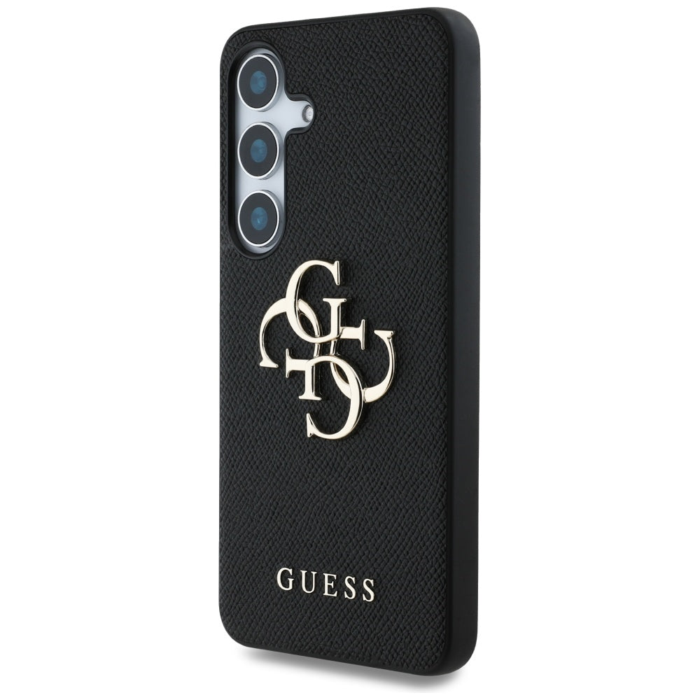 Fodral för Samsung Galaxy S25+ S936, Guess, 4G Grained Big and Classic Logo, Svart
