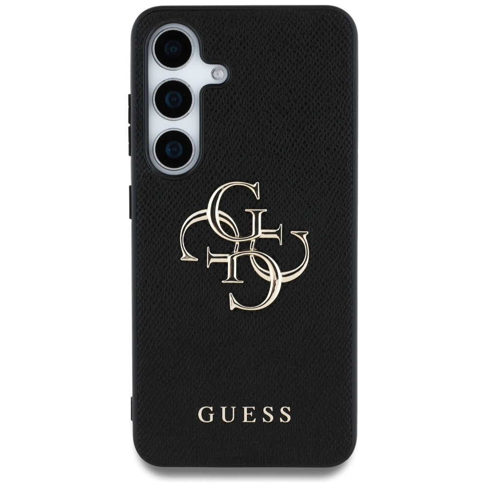 Fodral för Samsung Galaxy S25+ S936, Guess, 4G Grained Big and Classic Logo, Svart