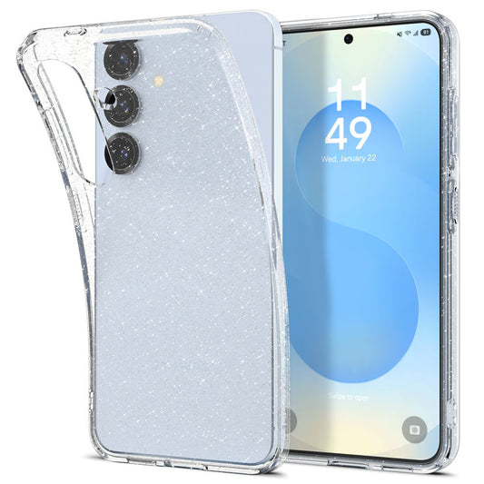 Skyddsfodral för Samsung Galaxy S25+ S936, Spigen, Liquid Crystal Glitter, Transparent