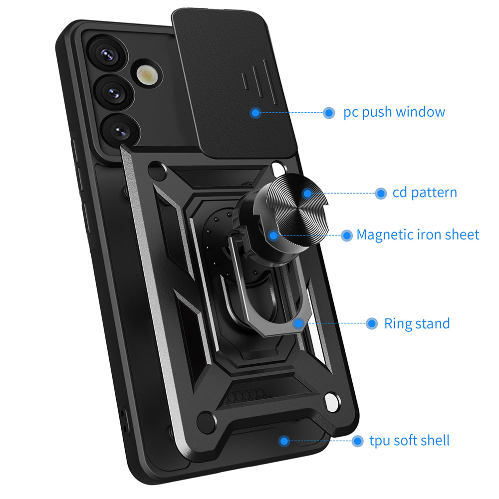 Fodral för Samsung Galaxy S25+ S936, Techsuit, CamShield, Blå