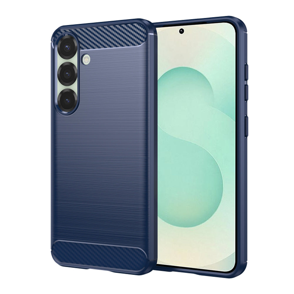 Fodral för Samsung Galaxy S25+ S936, Techsuit, Kolfiber, Blå