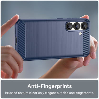 Fodral för Samsung Galaxy S25+ S936, Techsuit, Kolfiber, Blå