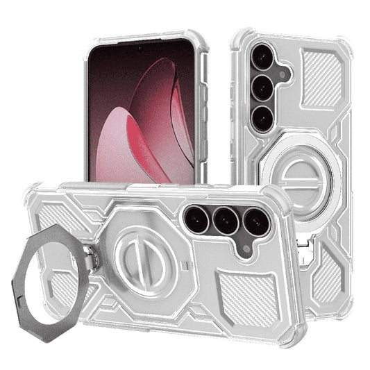 Fodral för Samsung Galaxy S25+ S936, Techsuit, Carbon Shield Pro, Vit