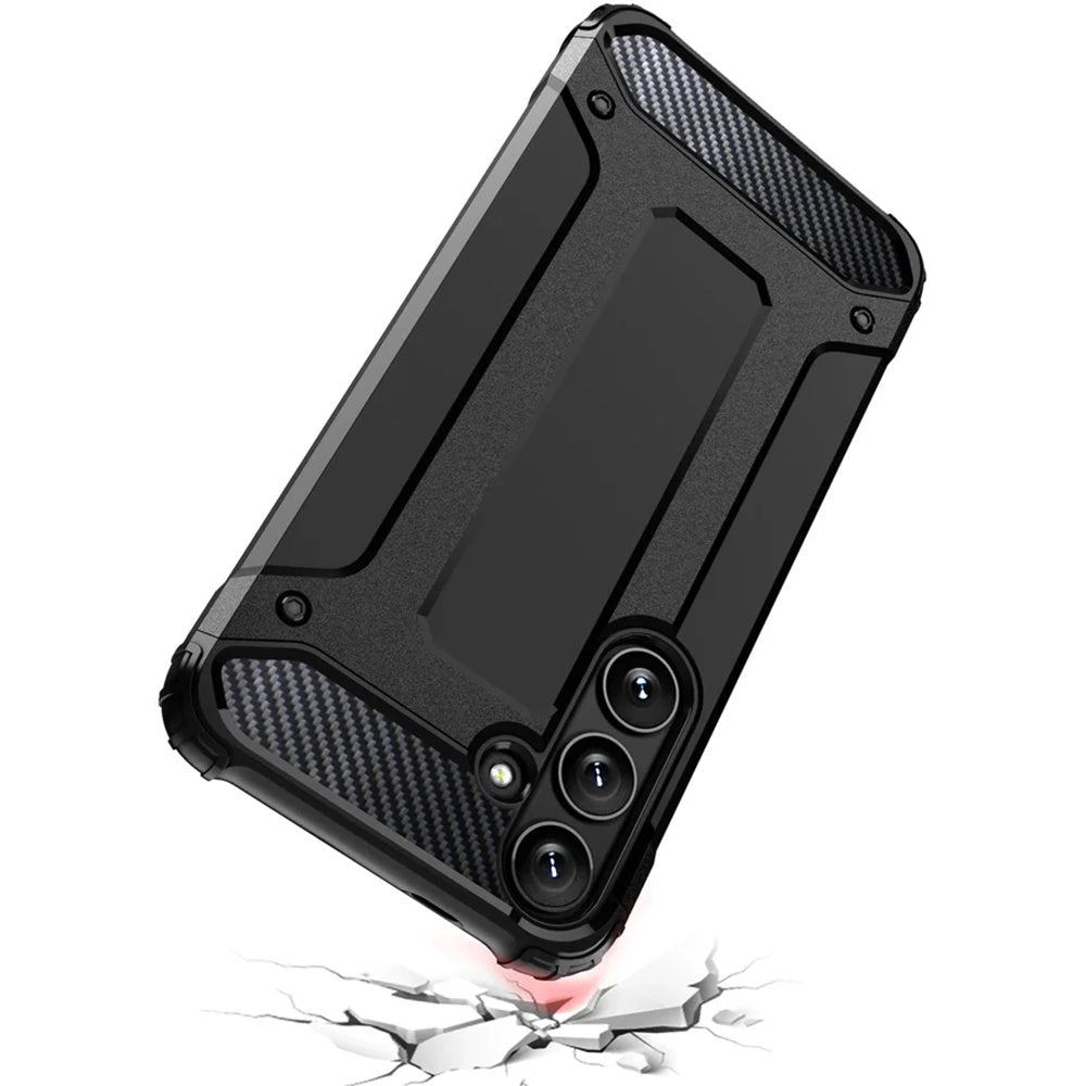 Fodral för Samsung Galaxy S25+ S936, Techsuit, Hybrid Armor, Svart